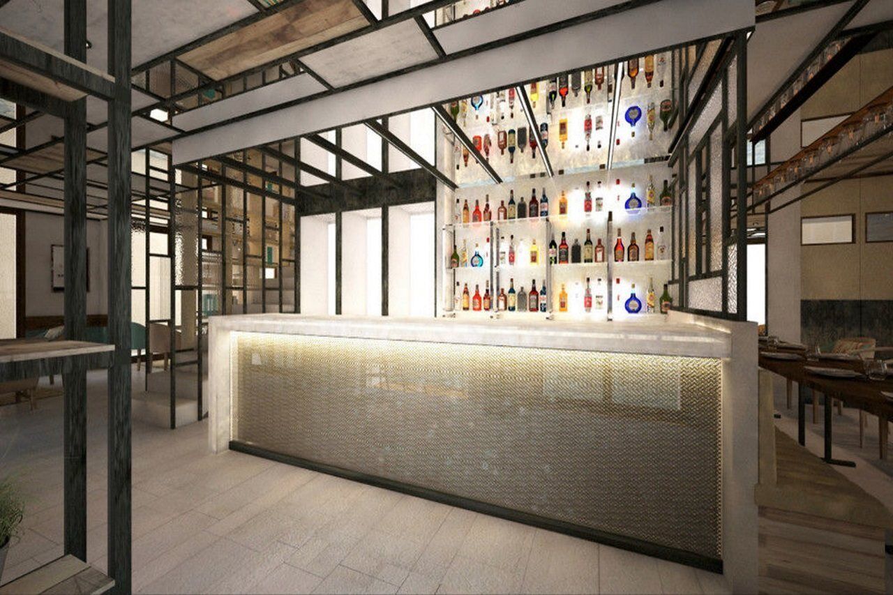 BO Hotel Palma Palma de Maiorca Exterior foto 3D rendering of the bar